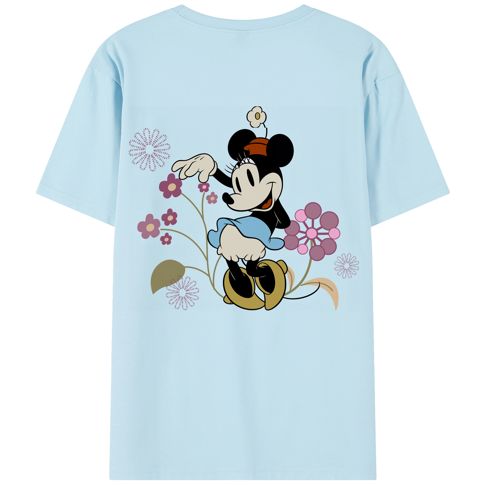（画像用） ミッキーマウス Mickey Mouse 綿100％半袖Tシャツ（背面プリント）